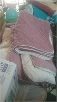Burlington pink and white comforter and pillow