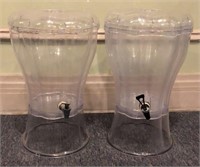 Lot of 2 Plastic Beverage Containers