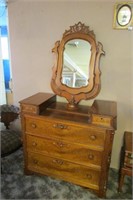 Beautiful Burl Walnut Dresser