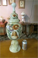 Handpainted Glass Urn/Vase