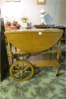 Very Nice Vintage Serving Tea Cart - Maple?