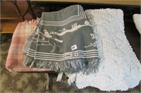 2 Blankets -Quilt and Wedgwood Coverlet