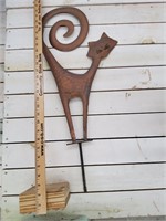 Metal CAt Outdoor Decor