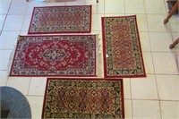 4 Red Decorative Rugs
