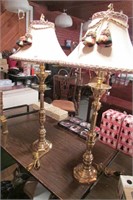 2 Nice Brass Table Lamps
