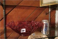 Nice Cranberry Fluted Glass Bowl