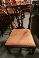 Vintage Walnut Chair w/upholstered seat