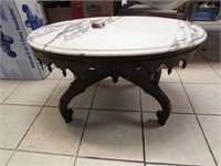 Antique Marble Top Victorian Coffee Table