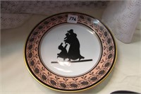 Porcelain Silhouette Plate -Mottahedeh