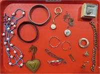 beaded necklace/bracelets,tie tacks, bracelet etc