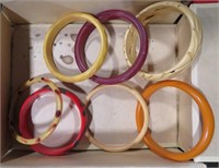 7 bakelite bracelets