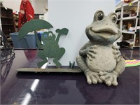 Metal Frog  & Resin Frog Outdoor Deccor