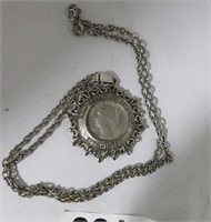 centennial quarter pendant 24" chain