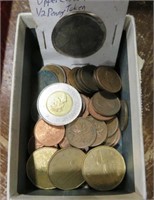 canadian coins - nickels,pennies,loon dollars etc