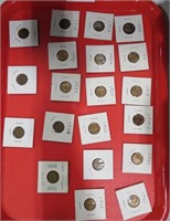 20 wheat back pennies dates range 1909-1941