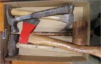 hatchet, ball peen hammer & others