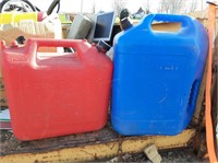 2 plastic Gas and Water Cans/Jugs