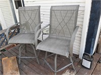 Pair of High Outdoor Patio Chairs