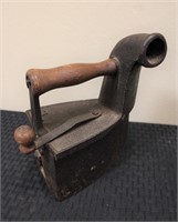Vintage cast iron charcoal iron