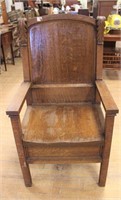 Oak deacons chair