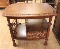 Unique carved parlor table