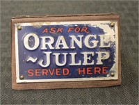 Vintage Orange Julep menu stand
