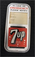 Vintage 7Up emergency sign