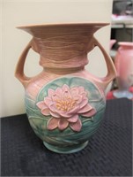 Roseville water lily 9in vase
