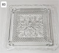 Old Pattern Glass Pastry Plate