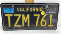 CALIFORNIA 1963 LICENSE PLATE