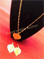 Vintage 60's Goldplated Leaves Necklace Set