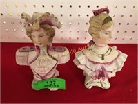 2 Vintage 50's Porcelain Bisque Figurines
