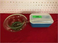 2 vintage Kitchen Glass Items