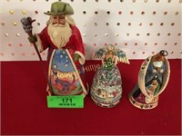 3 Vintage Jim Shore Christmas Figurines