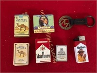 7 Vintage 1980's-90's Marlboro and Camel Cigarette