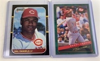 Rookie Kal Daniels & Post Cereal Baseball Cards