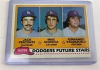 Rookie Valenzuela & Scioscia Stars Baseball Card