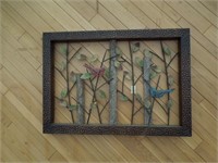 Metal framed "doves in trees"