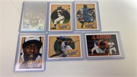 6 Hank Aaron Baseball Heroes Card Lot
