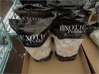 Snow white exotic pebbles 6 bags 5 lb each