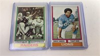 1974 Topps Football Card Lot Sanders/ Stabler