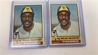 2 1976 Willie McCovey Baseball Card