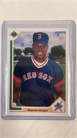 1991 Rookie Maurice Vaughn baseball card
