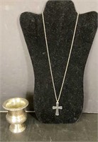 EPC small chalice and cross necklace lot