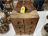 Vintage Wooden Small Drawer Cabinet