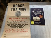Canada Atlas, Horse Training Poster