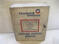 Delco Thermostat Metal Cabinet W/Contents