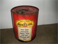 Vintage Pennzoil 5 Gallon Metal Can