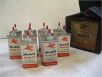 Vintage Mobil Handy Oil  10/4oz Cans