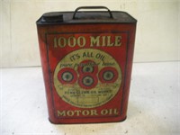 Vintage Penn-Glenn 1 Gallon Metal Oil Can - Full